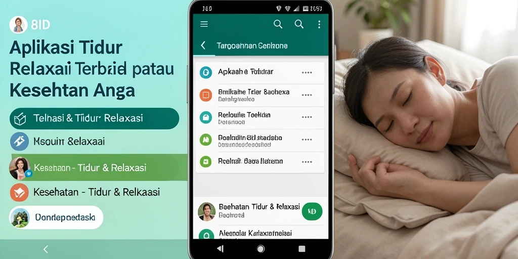 Antarmuka intuitif 8ID untuk tidur dan relaksasi.