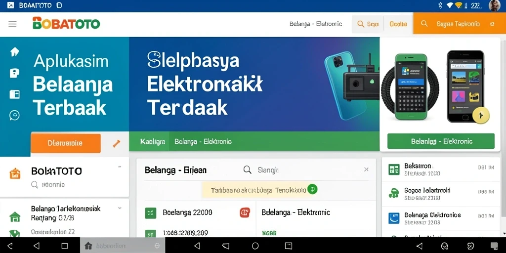 Tampilan antarmuka pengguna BOBATOTO untuk belanja elektronik.