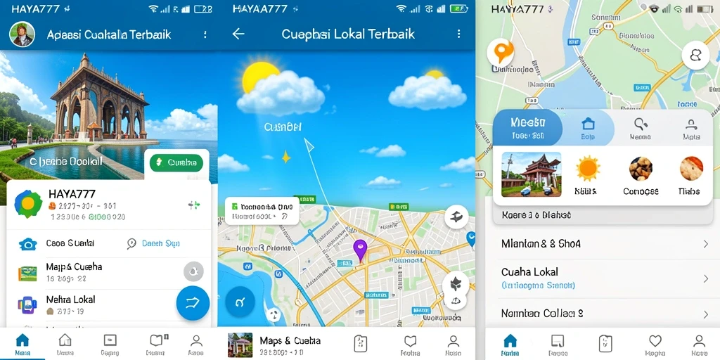 Antarmuka HAYA777 menunjukkan prakiraan cuaca yang jelas dan informatif.