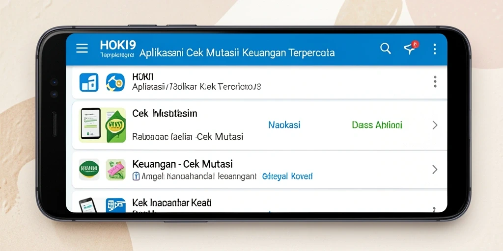 Tampilan antarmuka HOKI9 untuk cek mutasi keuangan.