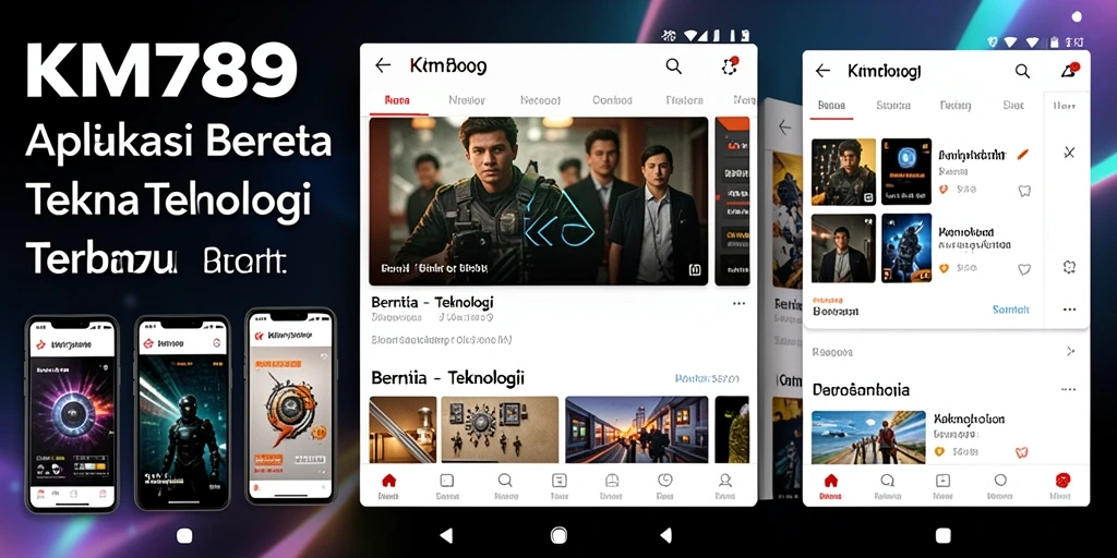 Antarmuka pengguna KM789 yang menarik dan informatif.