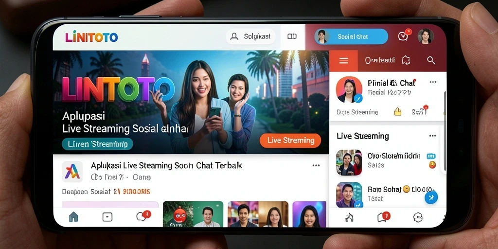 Antarmuka interaktif <strong>LINITOTO</strong> saat melakukan live streaming.