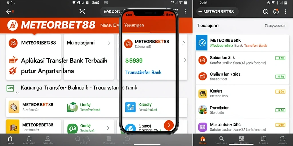 Tampilan antarmuka METEORBET88 yang mudah digunakan untuk Transfer Bank.
