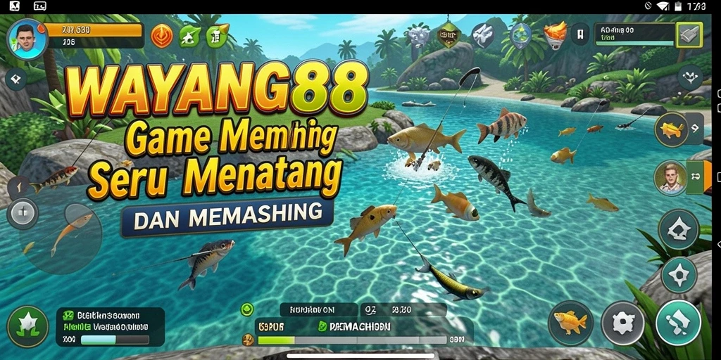 Tampilan antarmuka permainan WAYANG88 yang menarik saat memancing.